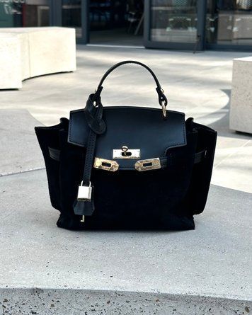 Geanta Blair Suede negru, Negru